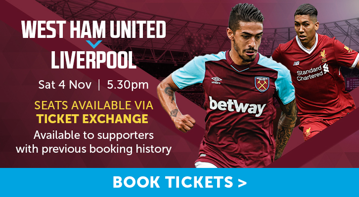 Tickets Available For Liverpool On The Ticket Exchange | West Ham United