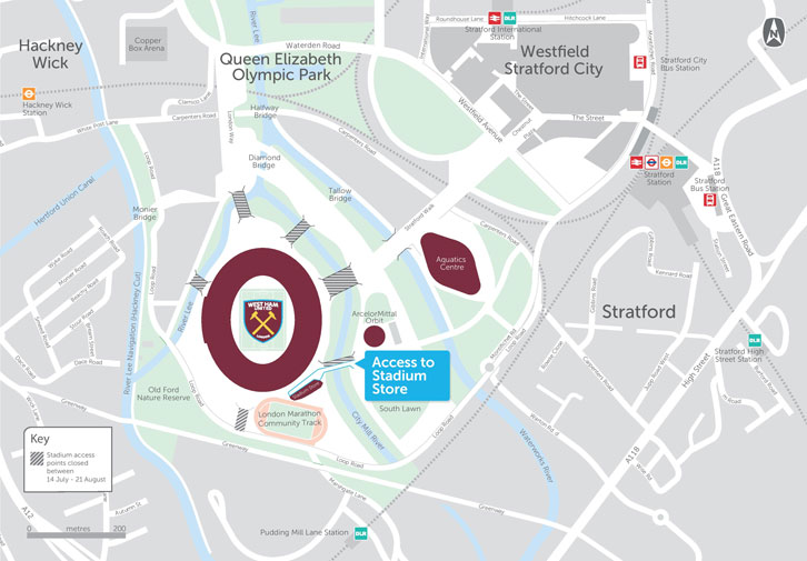 Transistor Concurreren tumor Stadium Store access route update | West Ham United